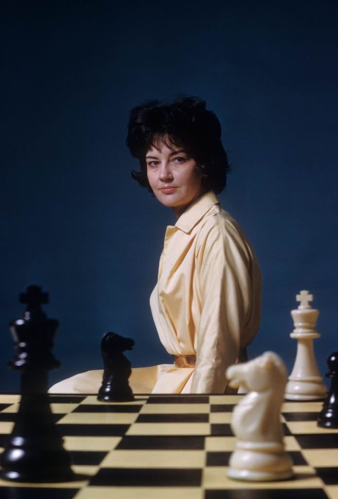 US Chess champion Lisa Lane posing during photo shoot at Life Studios.