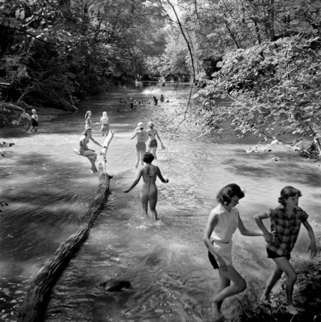 Swimming hole, Tennessee, 1953.