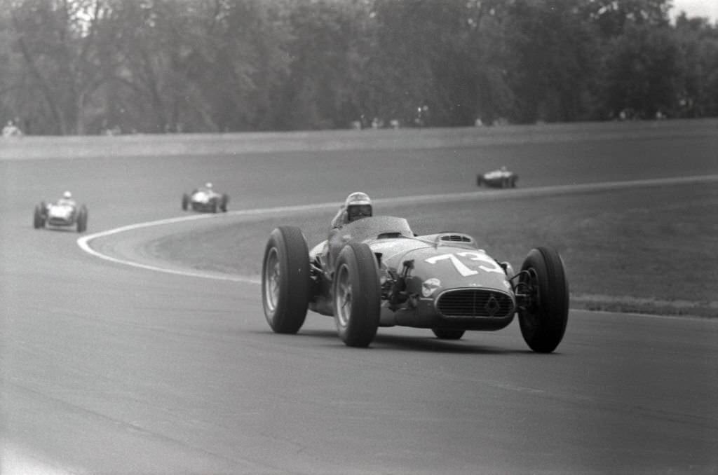 Andy Linden (73) in action during race at Indianapolis Motor Speedway.