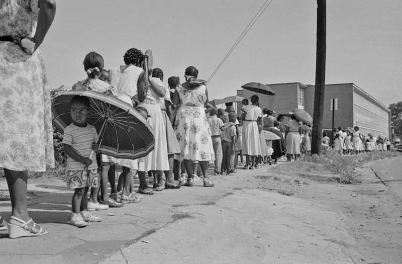 Waiting for vaccines, Montgomery, 1953.