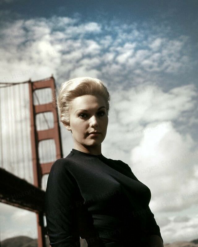 Beautiful Kim Novak during the Filming of 'Vertigo (1958)'