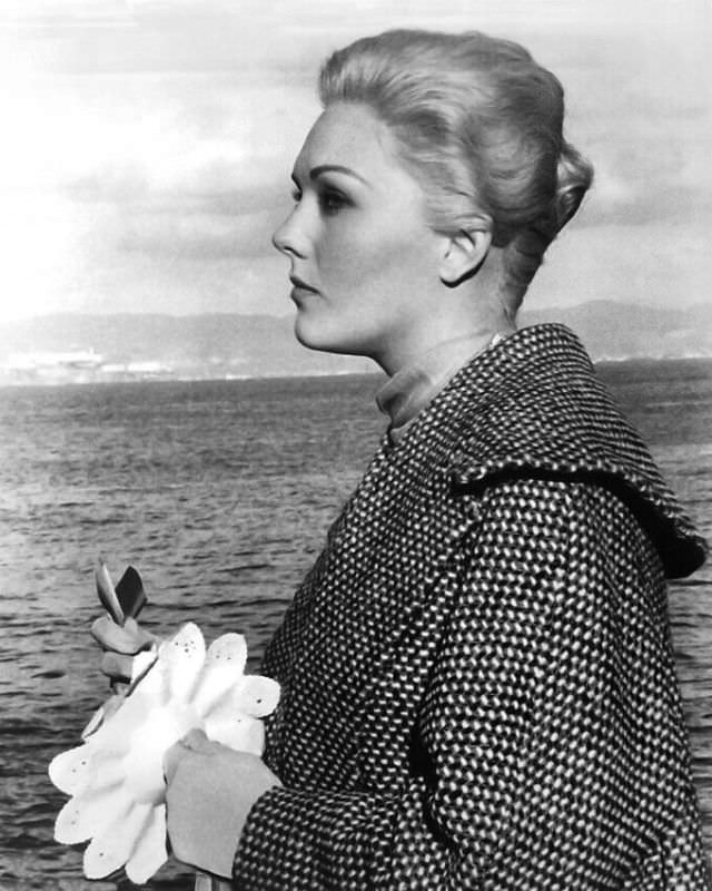 Beautiful Kim Novak during the Filming of 'Vertigo (1958)'
