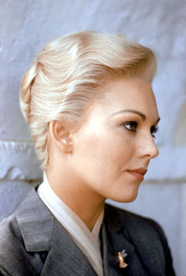 Beautiful Kim Novak during the Filming of 'Vertigo (1958)'