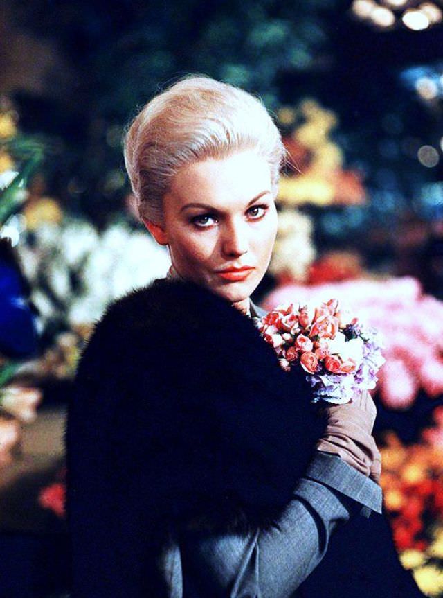 Beautiful Kim Novak during the Filming of 'Vertigo (1958)'