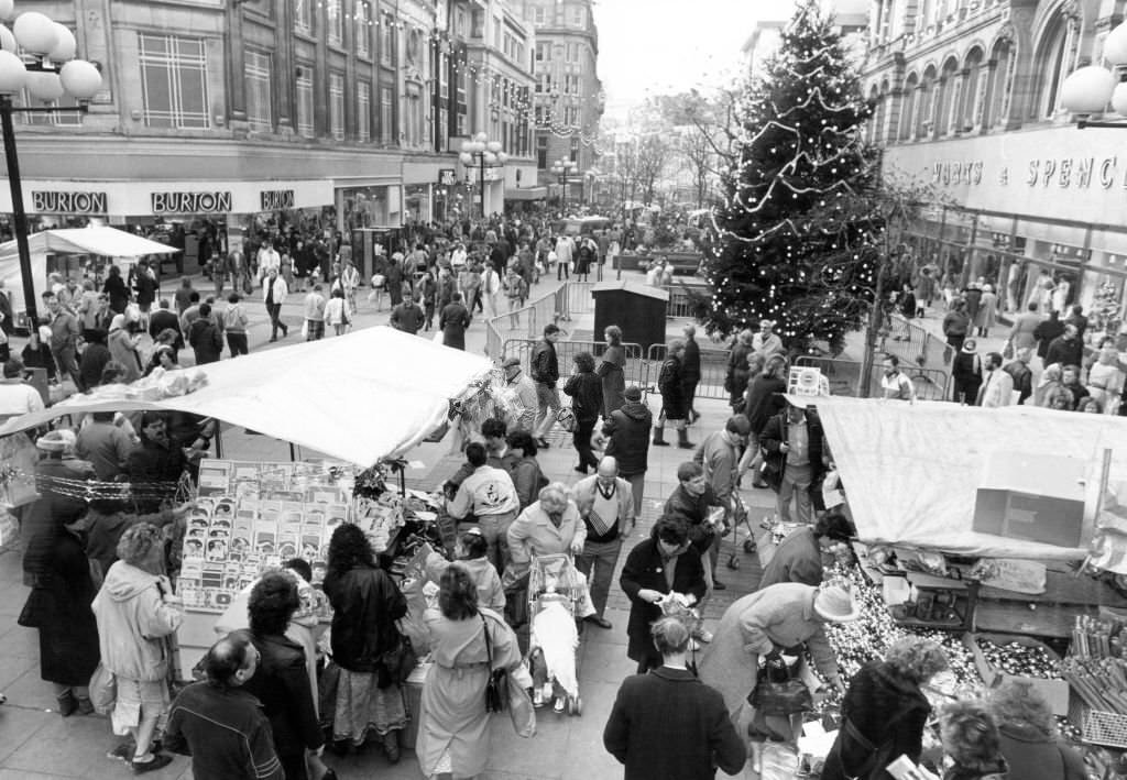 Christmas Shoppers, Church Street, Liverpool, 14th December 1987.