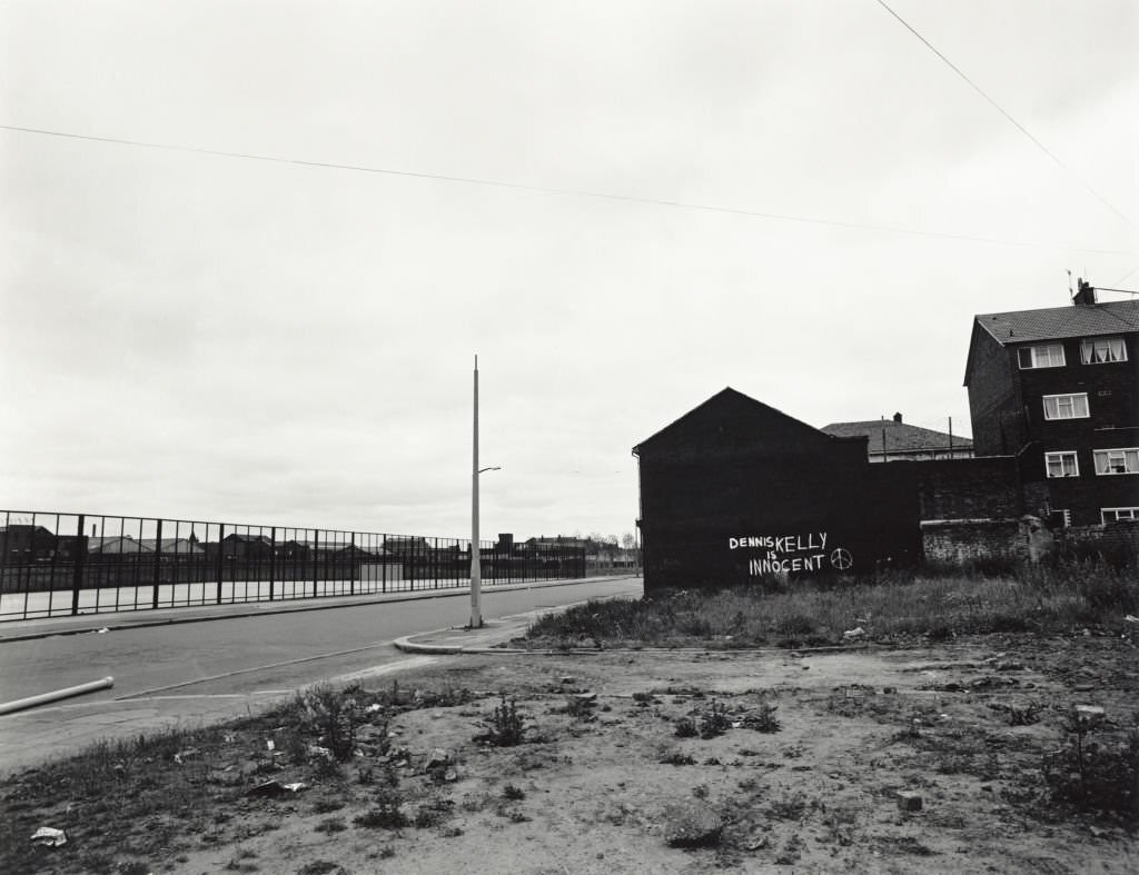 Graffiti on the side of a house in Liverpool, July 1983.