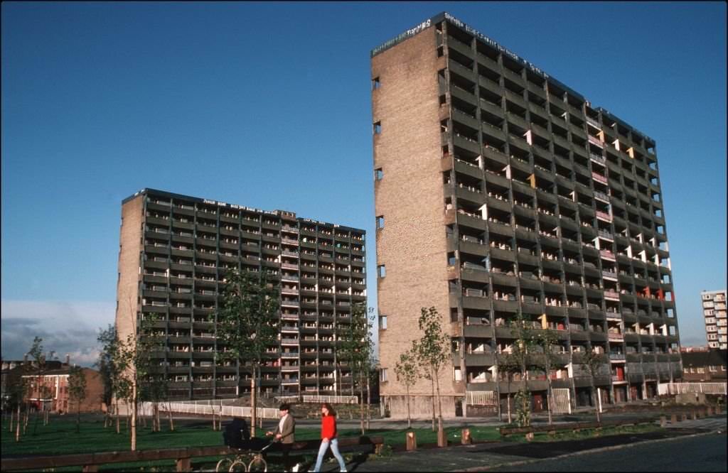 Empty slums, Liverpool, 1980s