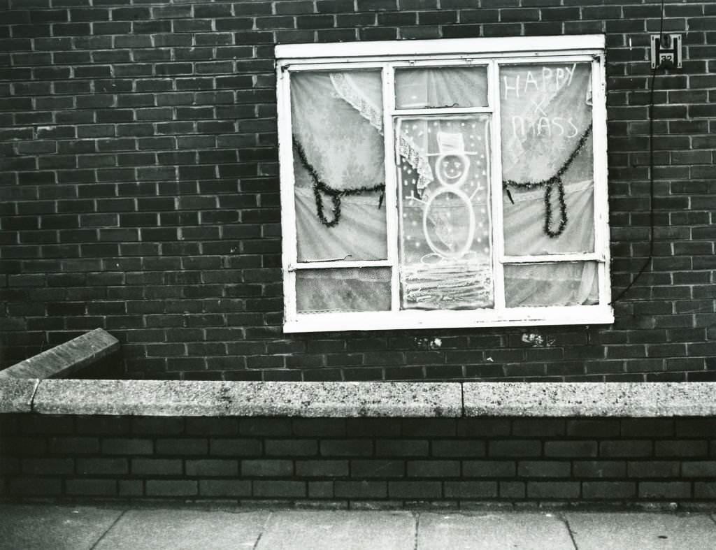 Christmas Greetings in Liverpool, December 1982.