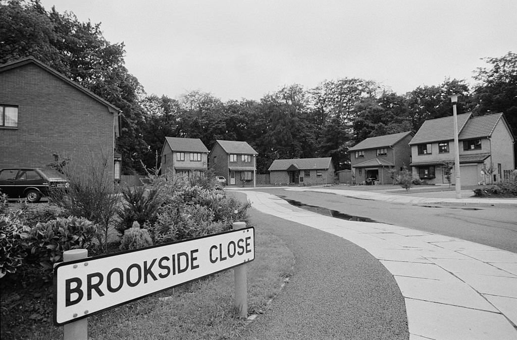 The set of the Liverpool based soap opera Brookside on September 19, 1984.
