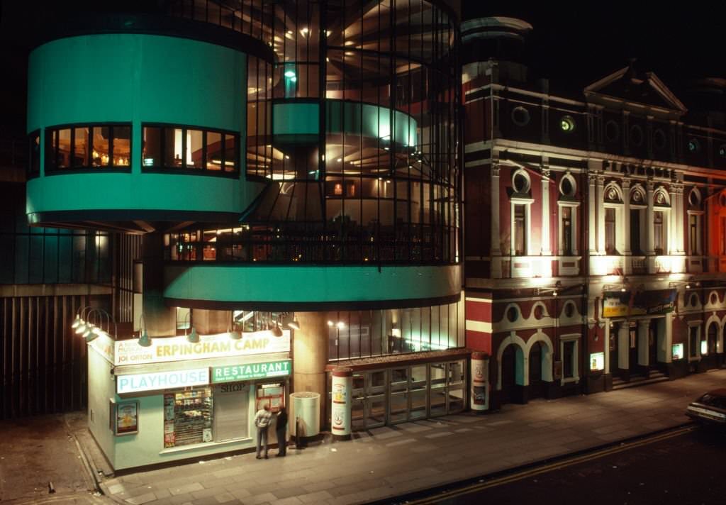 A view of the exterior of the Liverpool Playhouse Theatre in Liverpool, September 1987.