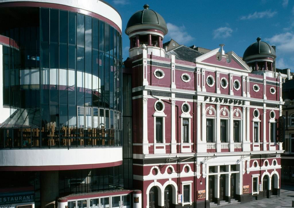 A view of the exterior of the Liverpool Playhouse Theatre in Liverpool, September 1987.