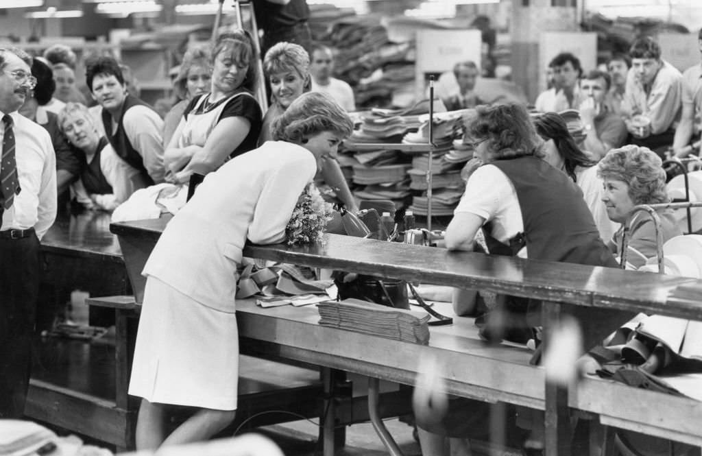 Princess Diana at Ford Haleswood, 1988