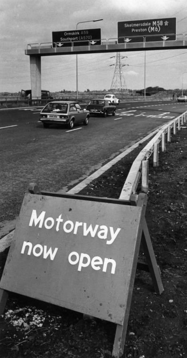 M58, new 6.5 mile stretch from Aintree to Skelmersdale helps link North Merseyside to the M6 after years of controversy.