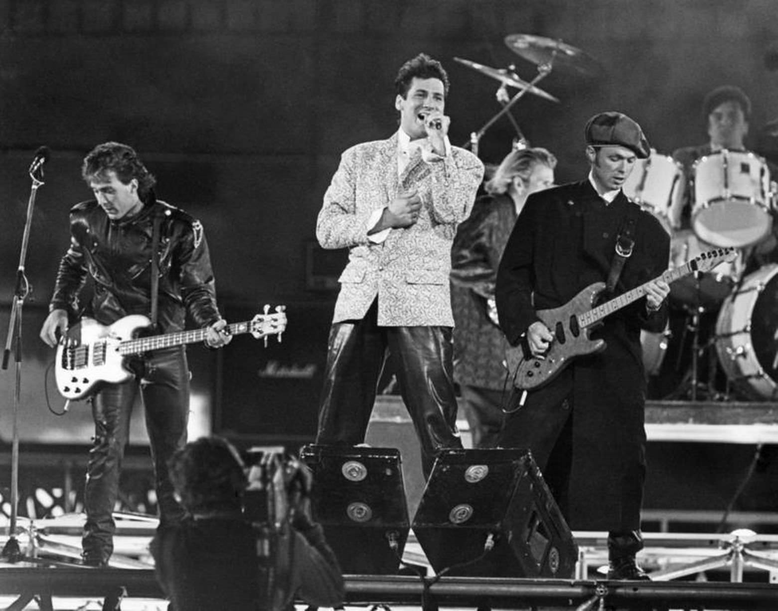Spandau Ballet perform at Rock Around The Dock in Liverpool, 31st July 1986