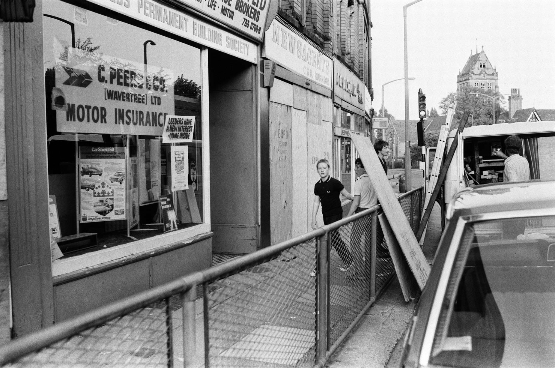 Life in Toxteth, Liverpool. These pictures taken a few days after the riots, 9th July 1981