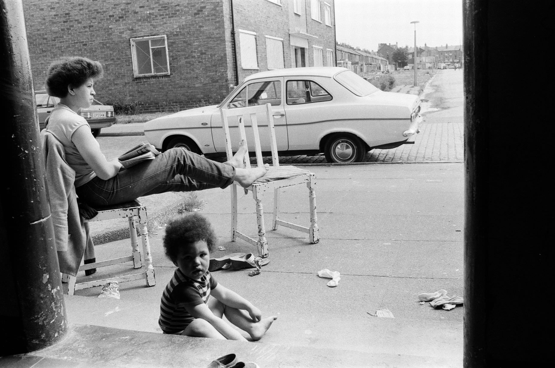 Life in Toxteth, Liverpool. These pictures taken a few days after the riots, 9th July 1981