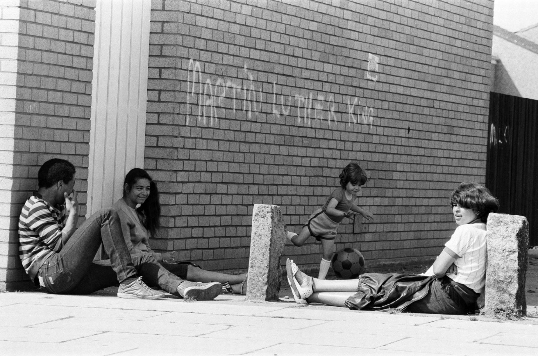Life in Toxteth, Liverpool. These pictures taken a few days after the riots, 9th July 1981