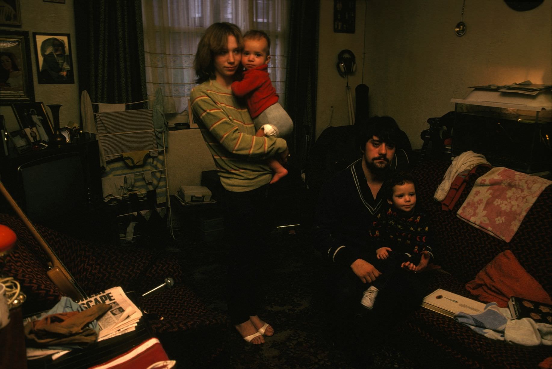 Economic crisis in England in the eighties; a family in Liverpool on February 24, 1983 in Liverpool