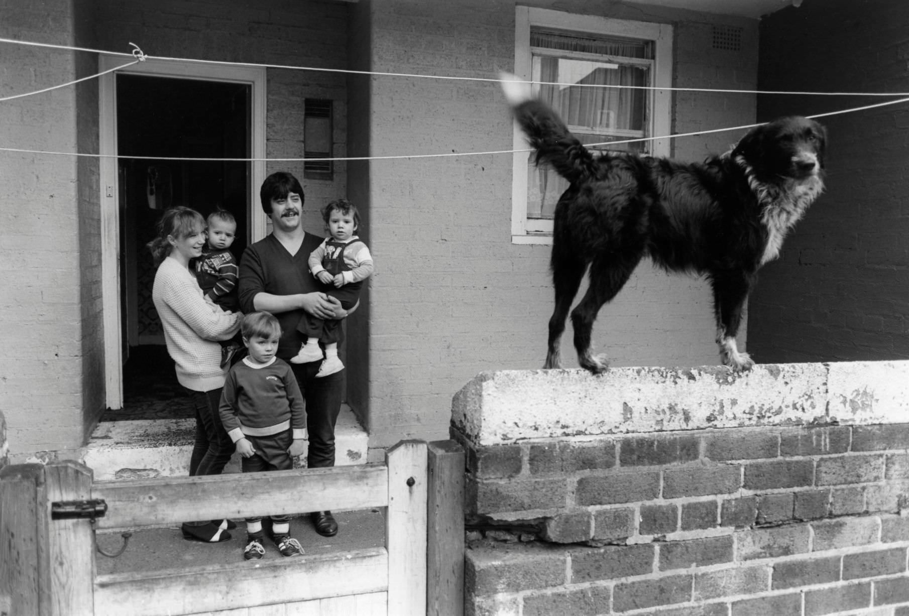 Economic crisis in England in the eighties; a family in Liverpool in 1983 in Liverpool