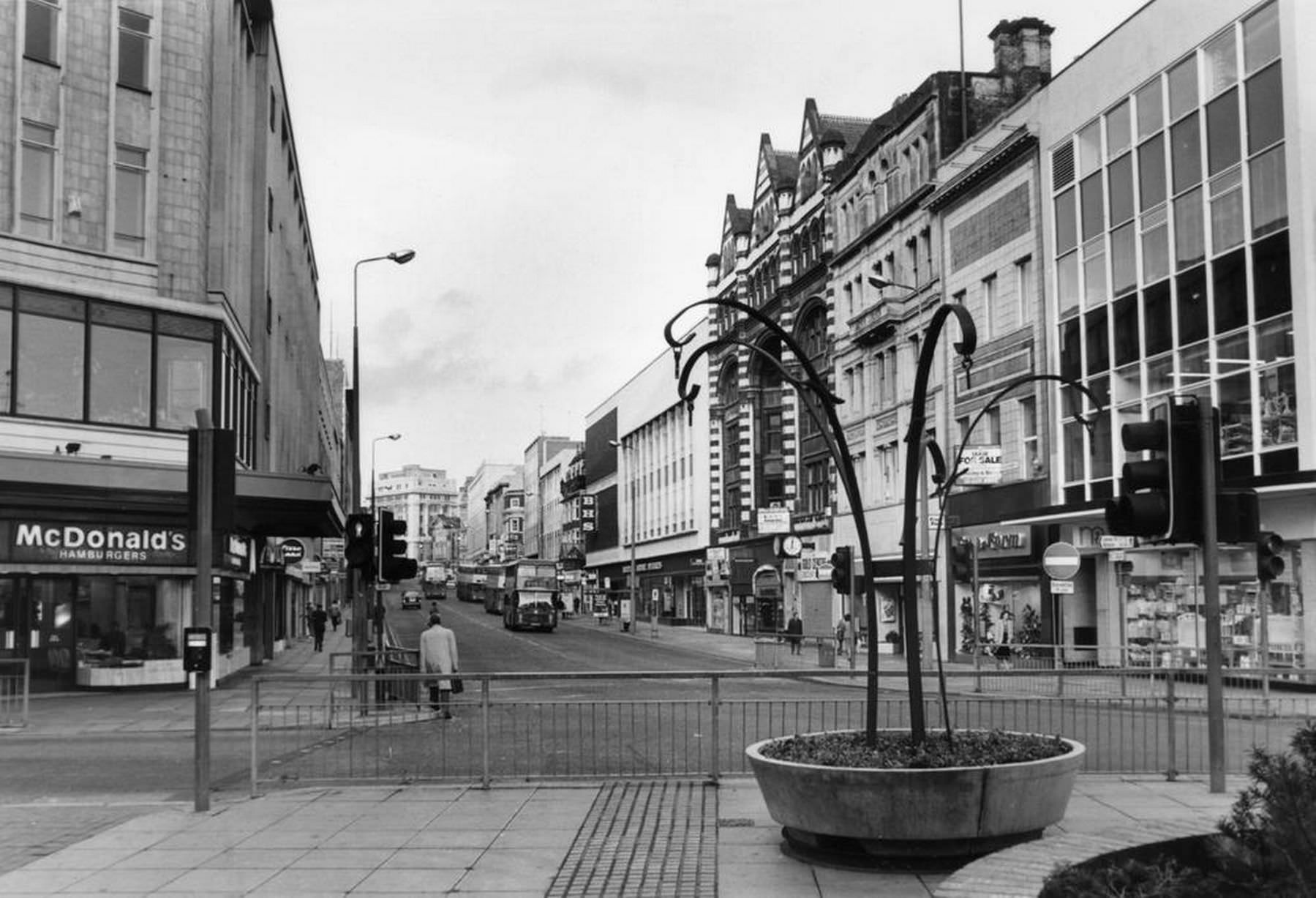 General scene of Lord Street Liverpool, 15th October, 1986