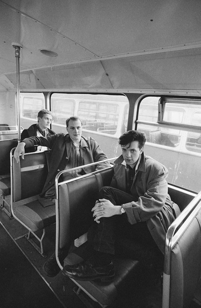 Pete Wylie (right) of British band Wah! in Liverpool, England on January 11, 1980.