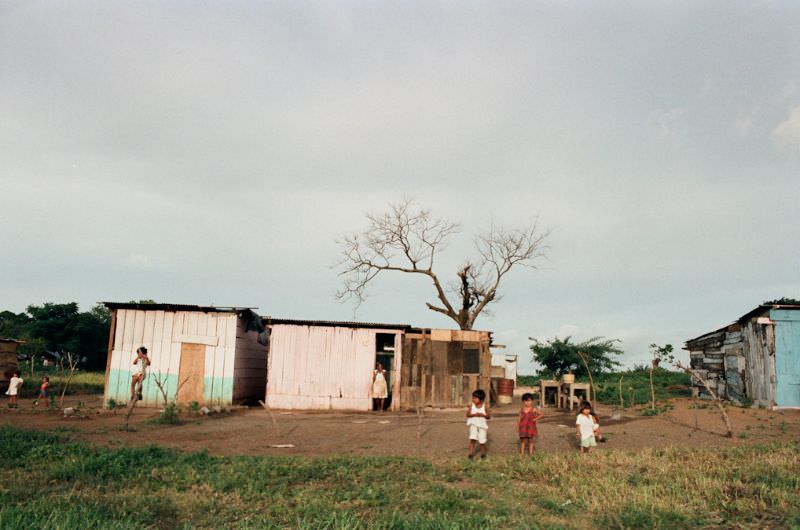 Scene taken from bus window in Central Managua, Nicaragua, 1985