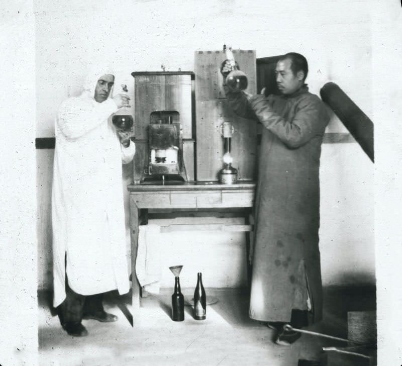 Drs. Young and Chai in Vaccine Laboratory, Changchun