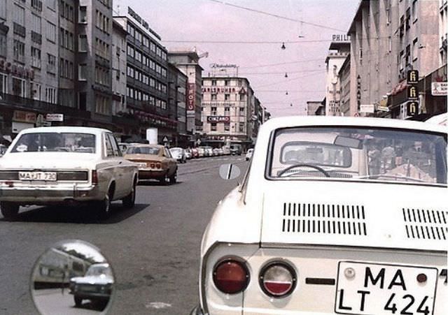 The Planken - in front of the water tower, 1971