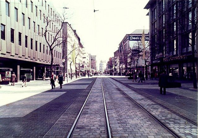 The Planken at the old post office, 1975