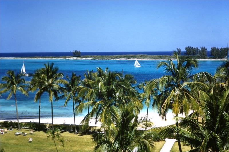 View from window of Colonial Hotel, Nassau, 1960