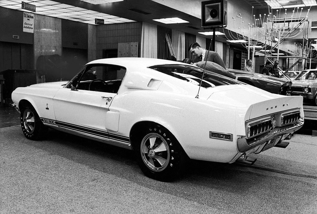 Ford Shelby Cobra GT 500 on display at the N.Y. Auto Show, 1968