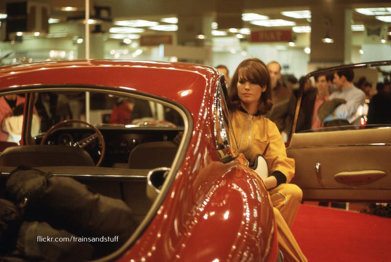 Jaguar E-Type at the New York Auto Show, 1966