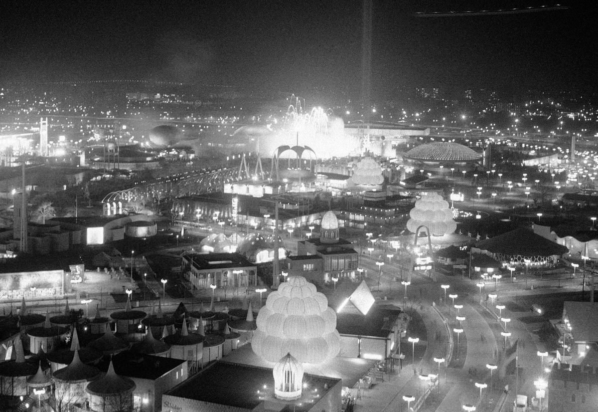 General view of the New York World's Fair taken from the New York State tower on April 27, 1964.