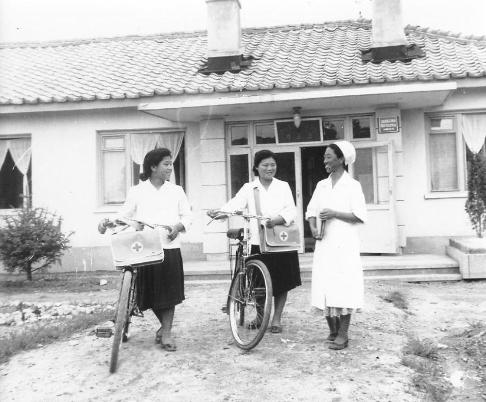 Hungsan military supplies co-operative farm dispensary, Hamhung, North Korea, 1972