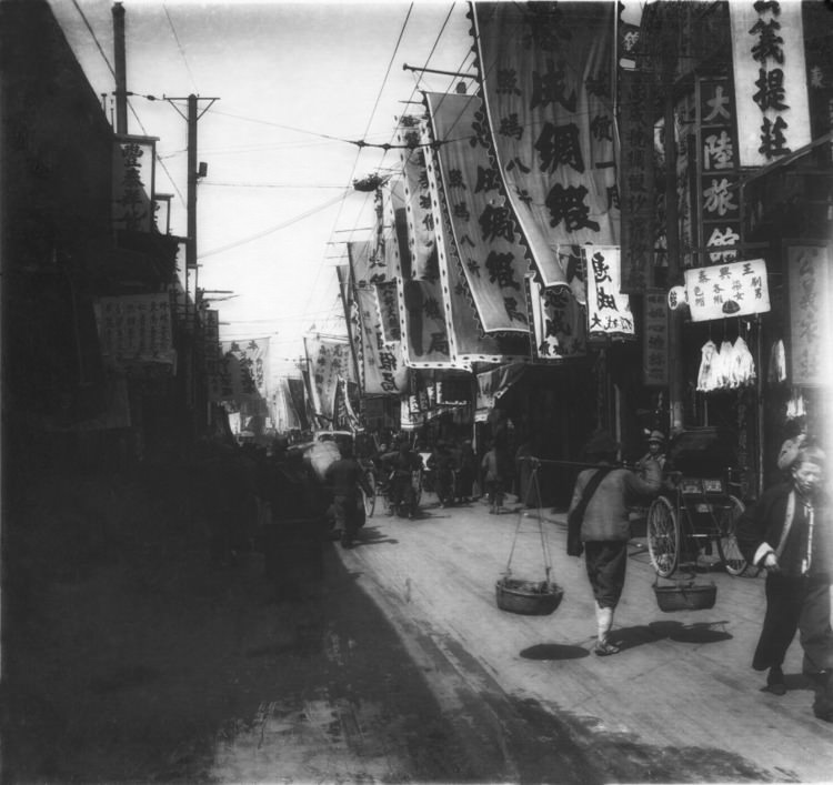 Fuzhou street, French concession, Shanghai, 1930
