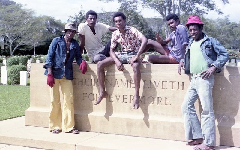 Bomana War Cemetery near Port Moresby, 1976