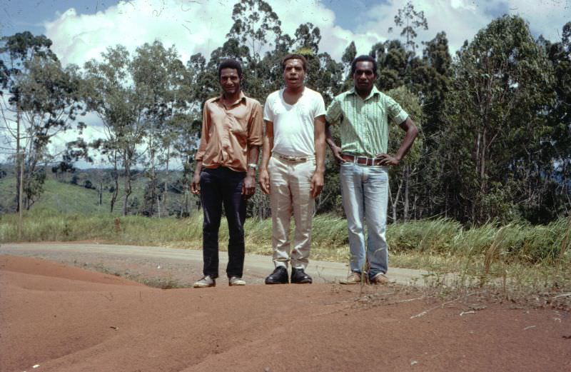 Group near Port Moresby, 1974