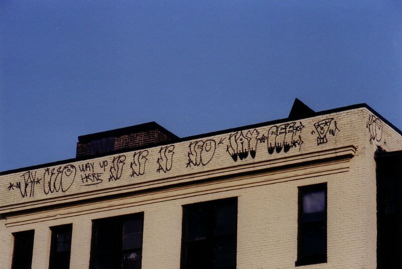 Jay-Cee, Up on the ledge, 23rd and Walnut Streets, Philadelphia, 1983