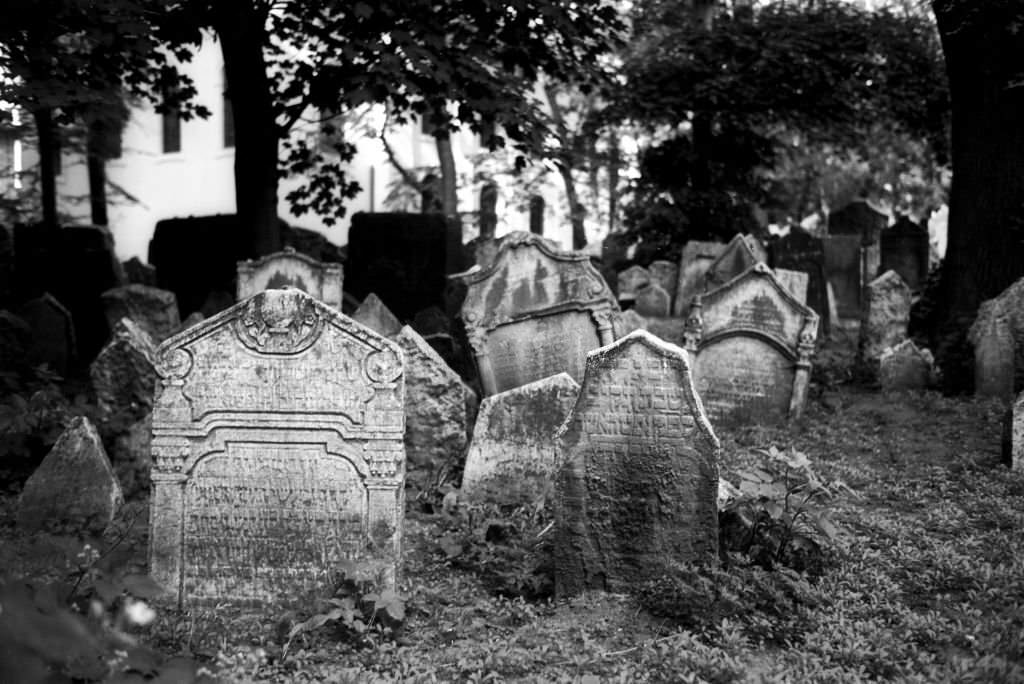 The Old Jewish Cemetery lies in the Josefov, the Jewish Quarter of Prague in the Czech Republic.