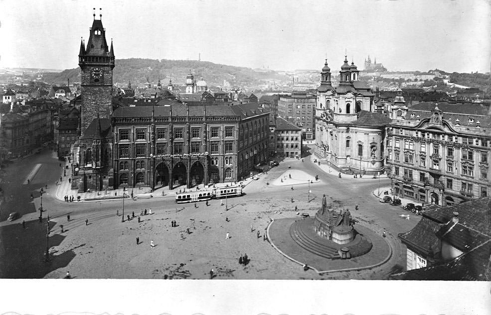 Old Town Square in Prague, 1990s