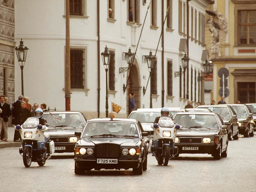 Royal Motorcade in Prague, 1990s