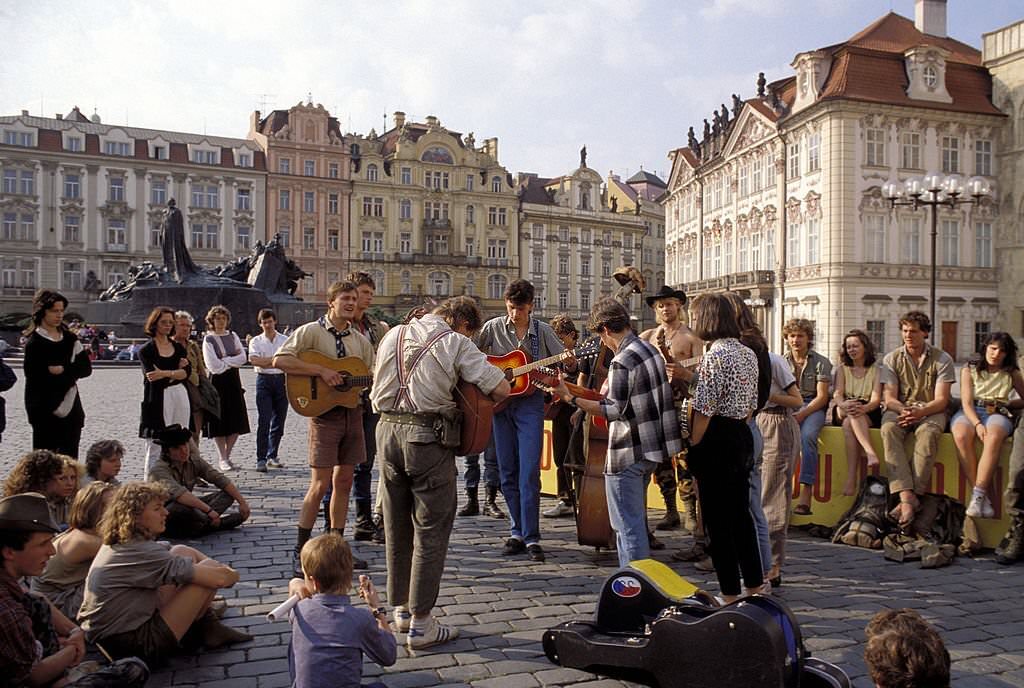 Old Town Square, Prague, 1990