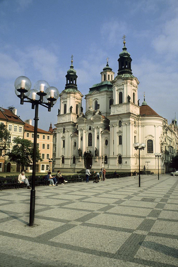 Old Town Square, Saint Nicolas, Prague, 1990