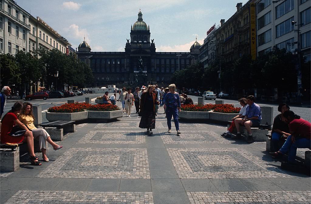 Wenceslas Square, Prague, 1995.