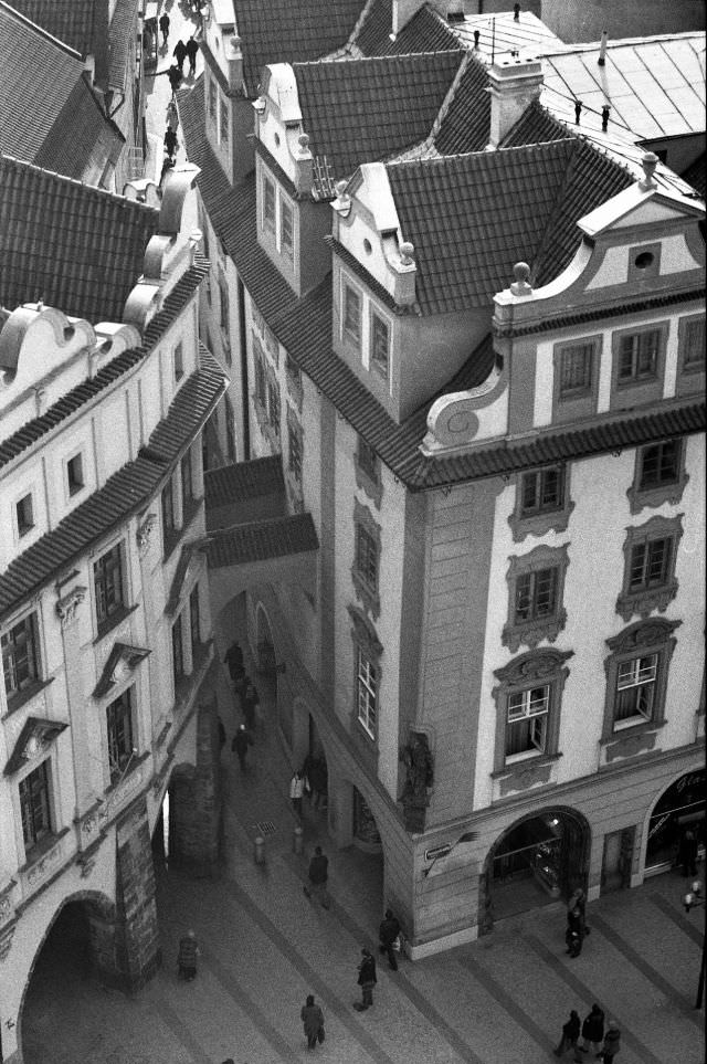 From the clock tower, Prague, 1995