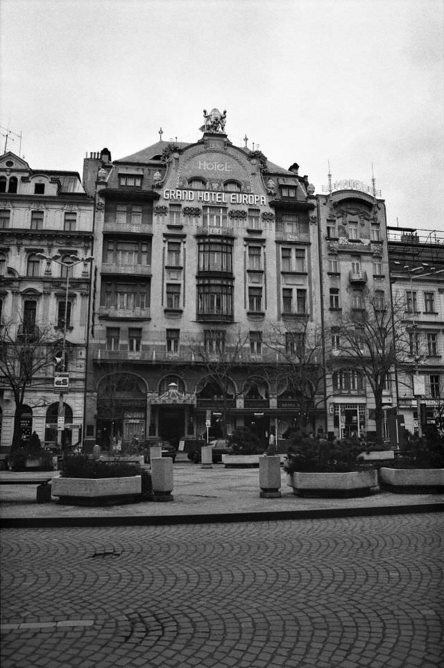 Grand Hotel Europa, Wenceslas Square, Prague, 1995