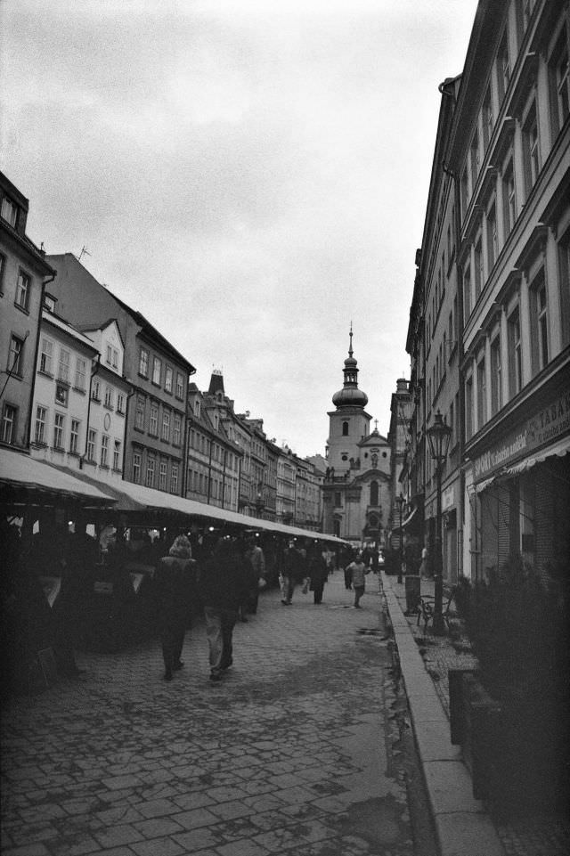 Havelské tržiště market, Old Town, Prague, 1995