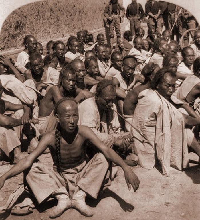 Boxer Prisoners Captured By 6th US Cavalry, Tientsin, China, 1901