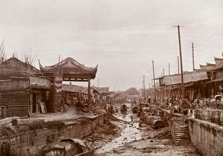 Creek at low tide, Shanghai, 1900