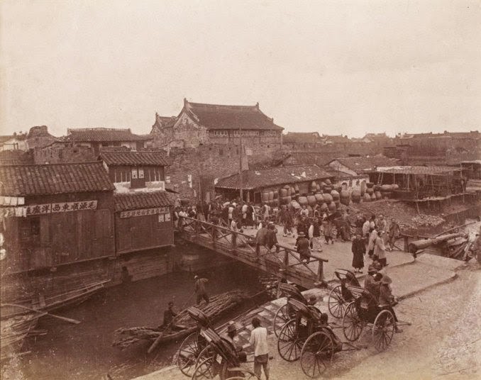 Gate to the old city, Shanghai, 1890s